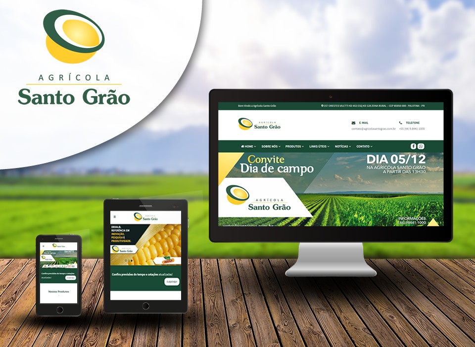 Criação de Site Agrícola Santo Grão