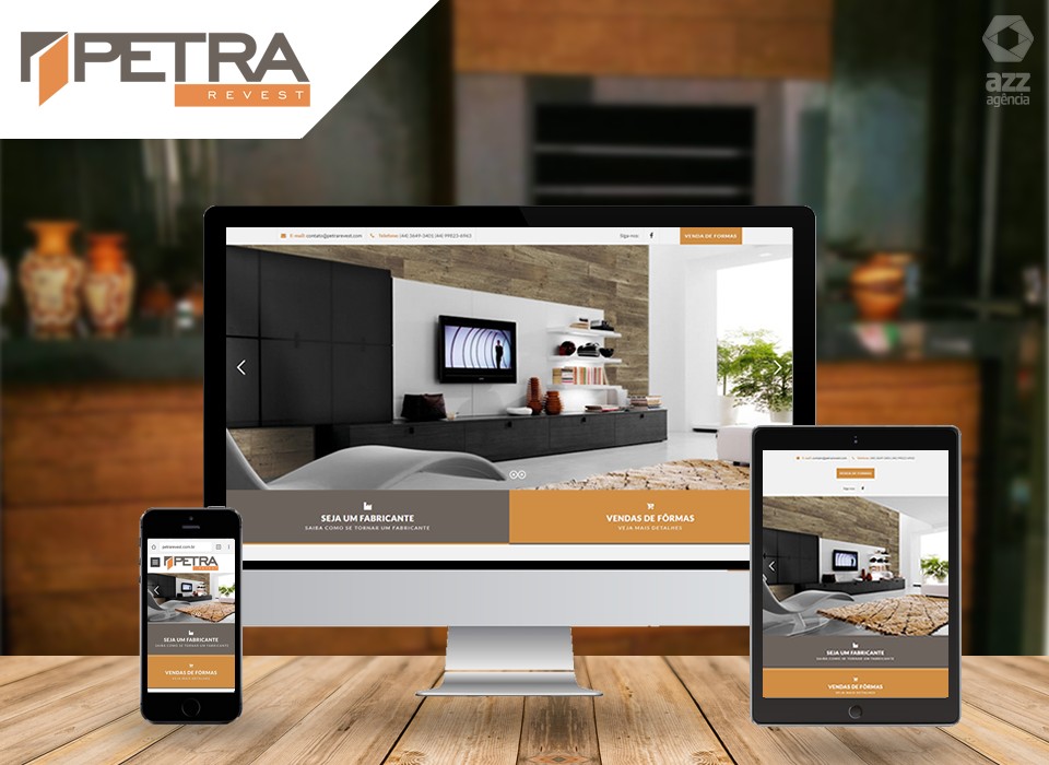 Criação de Site para Fábrica de Revestimentos Petra Revest