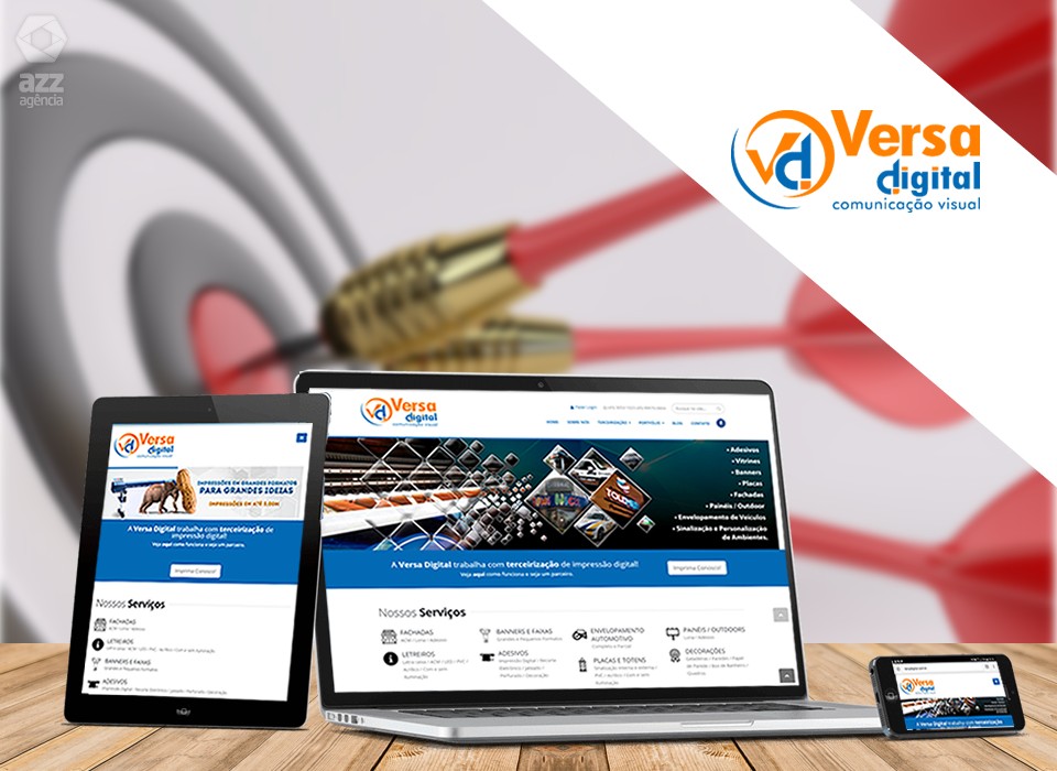Criação de Site para Comunicação Visual Versa Digital