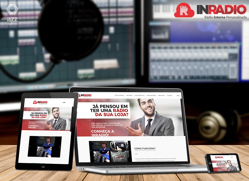 Criação de hotsite para empresa de radio interna Inradio