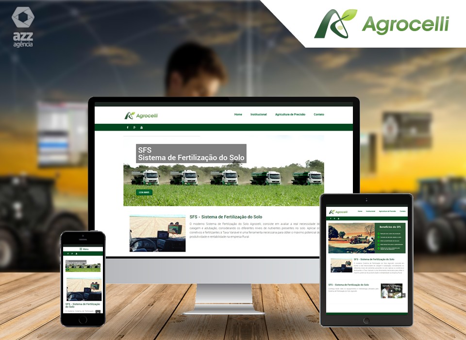 Criação de site para empresa de precisão agrícola Agrocelli