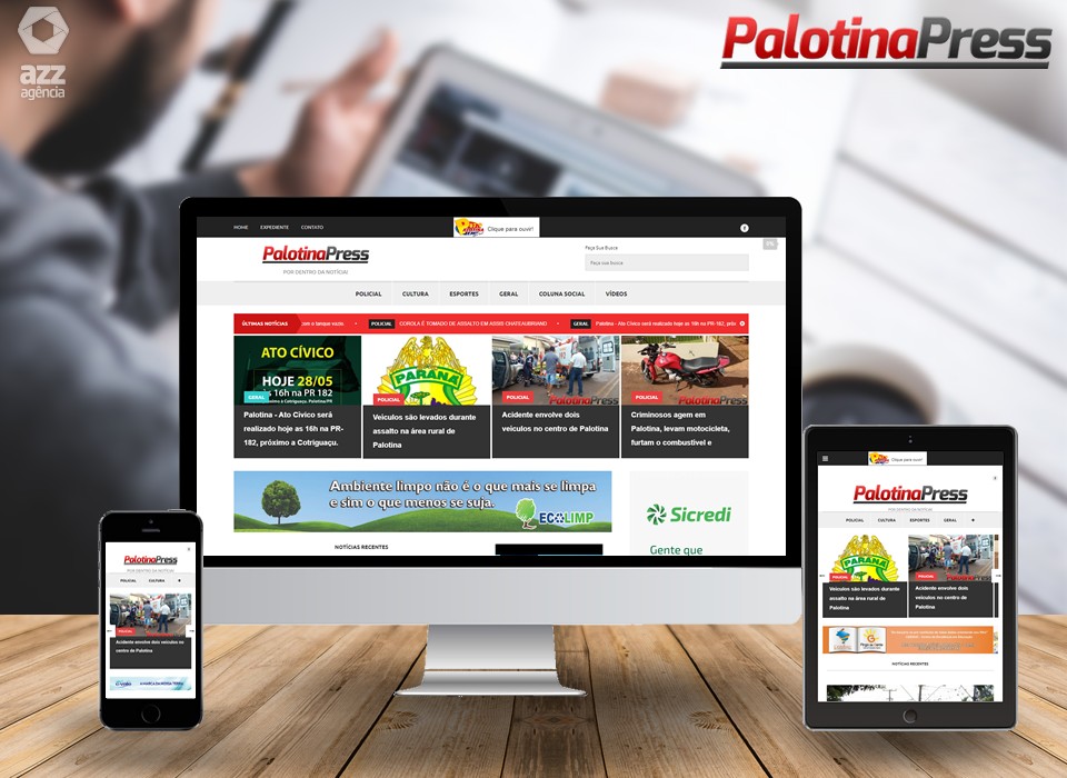 Criação de site para portal de notícias Palotina Press