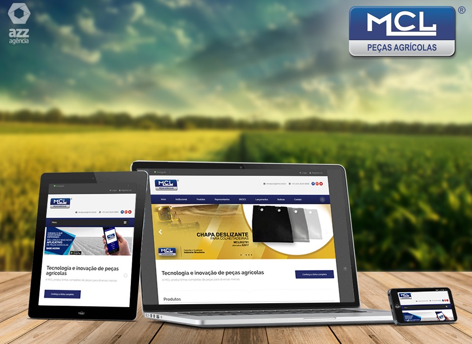 criação de site para empresa de peças agrícolas MCL