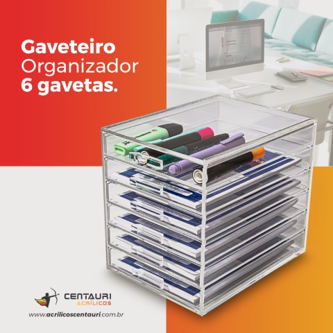 Gaveteiro Organizador 6 gavetas