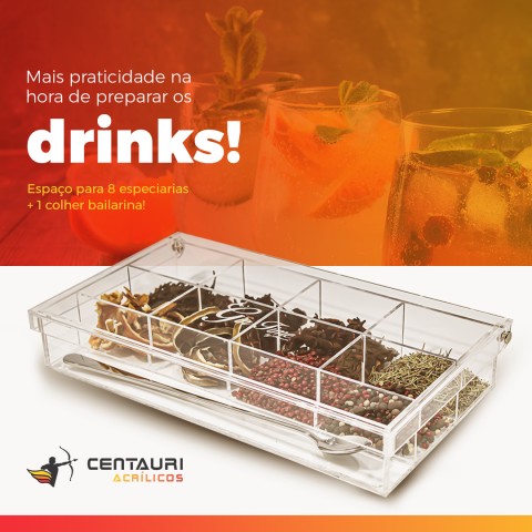 Mais praticidade na hora de preparar os drinks