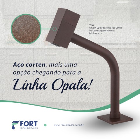Aço corten mais uma opção chegando para a Linha Opala
