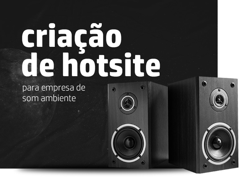 Criação de hotsite para empresa de som ambiente